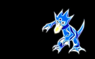 Blue white dragon black background 3 - unreal engine 5 quality free wallpaper