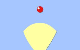 Red object flying yellow sky - angular free wallpaper