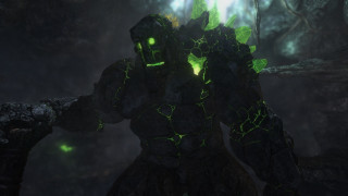 Green creature cave light glowing - a green creature free wallpaper