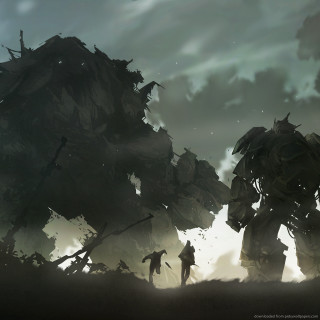 Couple giant tree field sky - league of legends concept art free wallpaper