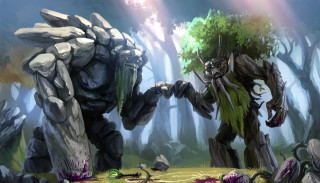 Giant creature forest tree light 3 - the top of it free wallpaper