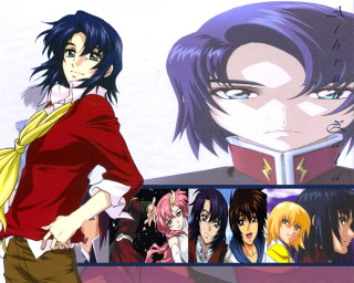 Anime characters group white background 14 - yukito kishiro free wallpaper