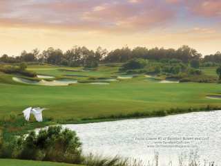 Golf course pond white horses - charles ragland bunnell free wallpaper