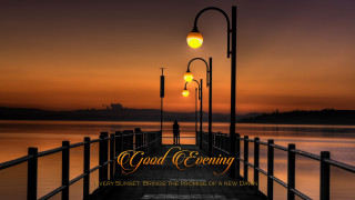 Pier lightpole streetlamps sunset good - good free wallpaper