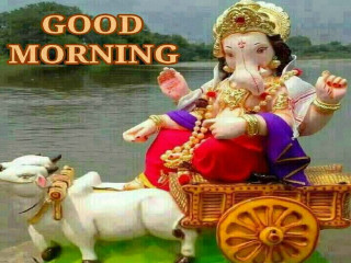 Statue god cart cow lake - good morning free wallpaper