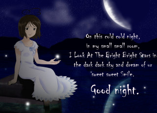 Girl sitting rock moon background 2 - the bottom right corner free wallpaper