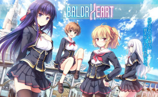 Anime girls balcony city background - a balcony free wallpaper