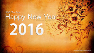 Happy new year card flowers - andrew law free wallpaper