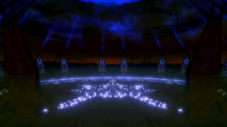 Stage lights crowd night sky - bedwyr williams free wallpaper