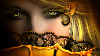 Woman mask lace collar eyes - anna dittmann free wallpaper