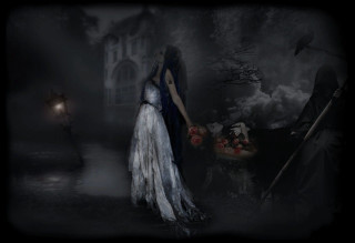 Woman white dress lantern dark - a white dress holding free wallpaper