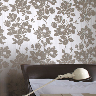 White lamp headboard floral wallpaper - modern european ink painting free wallpaper