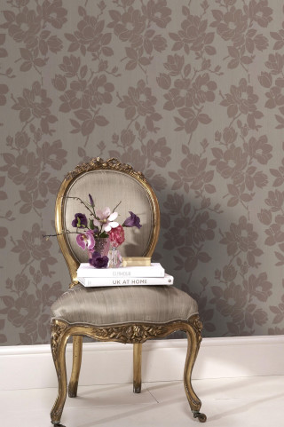 Chair book vase flowers wallpapered - feature free wallpaper