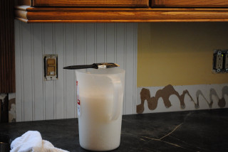 Glass of milk counter towel - detailed oil painting free wallpaper