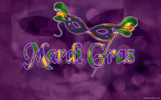 Mardi gras mask green ribbon - dave arredondo free wallpaper