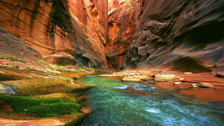 Narrow river narrow canyon green - the rock free wallpaper