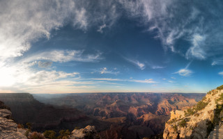 Canyon high view sky ground - a high point of view free wallpaper