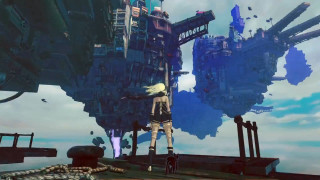 Woman giant structure sky background - akihiko yoshida free wallpaper for desktop