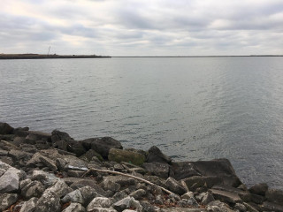 Lake rocks cloudy sky trees - a body of water free wallpaper for desktop