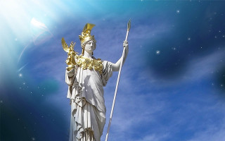 Goddess sky statue fire staff - ann thetis blacker free wallpaper