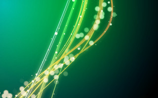 Green yellow abstract background lights - vector curve free wallpaper