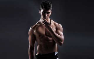 Muscular topless man posing sculpture - alexander kucharsky free wallpaper