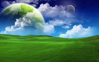Green field blue sky clouds 39 - a green field free wallpaper