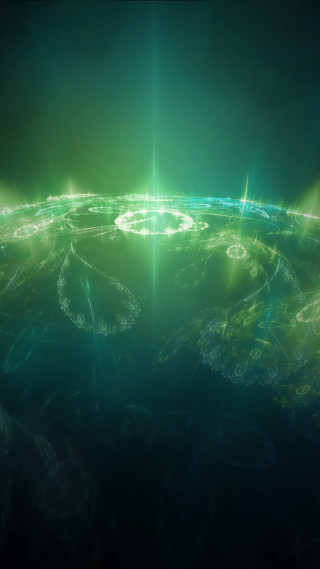 Green earth bright light hologram - a green circle free wallpaper