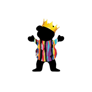 Black bear crown striped shirt - his chest free wallpaper