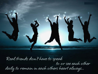 Friends jumping quote silent bonding - allen tupper true free wallpaper