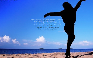 Man standing beach ocean quote - alison kinnaird free wallpaper