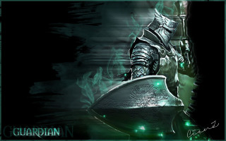 Knight green smoke sword shield - a sword and shield free wallpaper