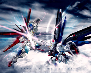 Robots fighting cloud lightning sky - lightning free wallpaper