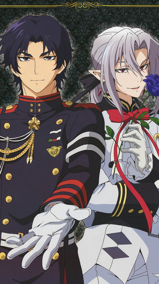 Anime characters uniform flower white - a white glove free wallpaper