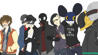 Mouse ears group hoodie mask - madhouse free wallpaper