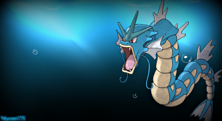 Blue white dragon cartoon mouth - tooth wide free wallpaper