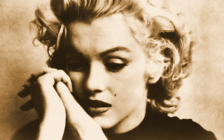 Woman black shirt black white - photo of her face free wallpaper