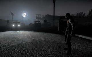 Man night street car full - dramatic cinematic lighting free wallpaper
