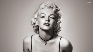 Woman necklace posing black and - neutral free wallpaper