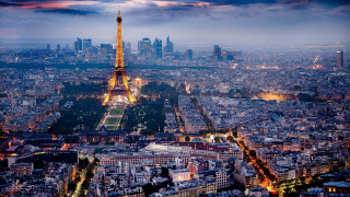 Cityscape tall tower nighttime lights 3 - paris school free wallpaper