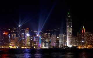 City skyline night bright lights 2 - cui bai free wallpaper