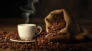 Coffee cup pile beans sack - morning free wallpaper