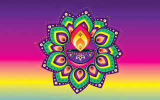 Colorful ornate candle multicolored background - ella guru free wallpaper