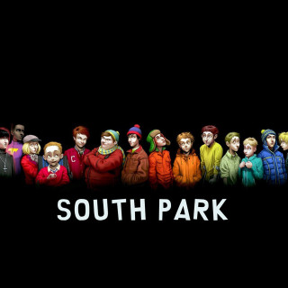 South park group people standing - a line free wallpaper