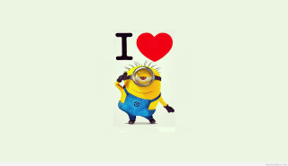 Minion love heart i love - dom qwek free wallpaper