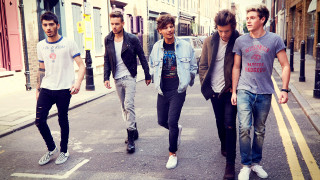 Young men walking street together - an album cover free wallpaper