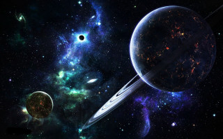 Space planetary sky stars blackhole - a. hardy free wallpaper