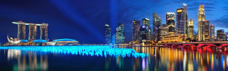 City skyline bridge river night 33 - interactive free wallpaper
