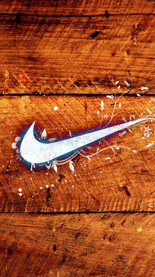 Nike logo wooden surface white - a wooden surface free wallpaper