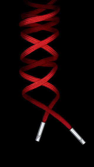 Red rope white object black - kinetic art free wallpaper
